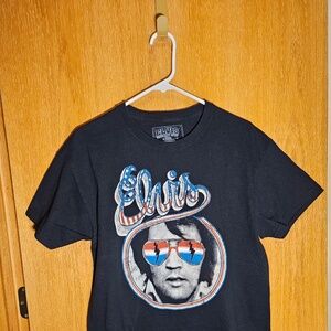 Elvis Presley Brand Elvis Graphic T-Shirt Men's Size L Black Good ⚡